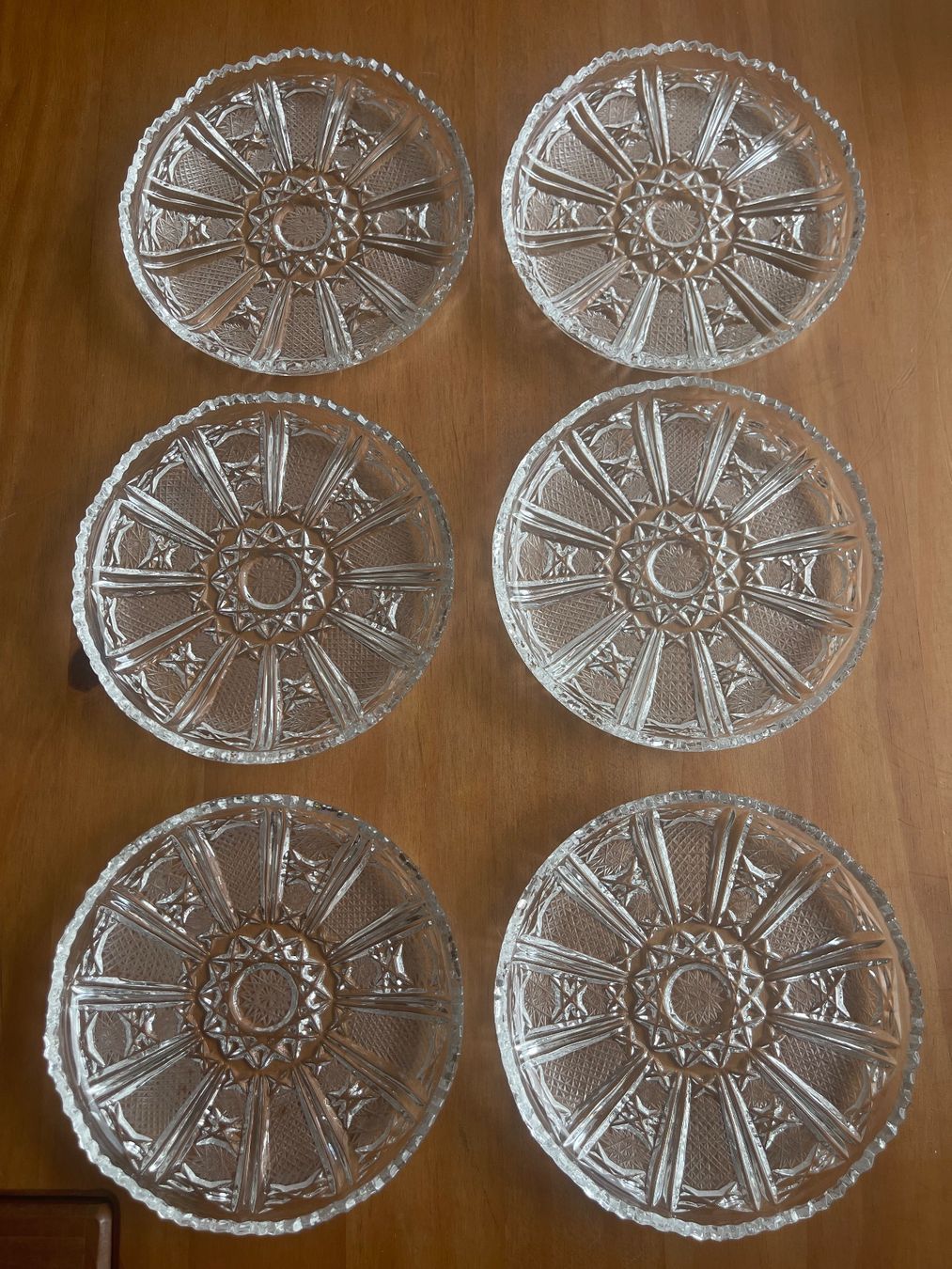 Teller: Kristall 6 Stück Brot Salat oder Dessert Teller – Gebraucht aus Nussbaumen AG von HelenaDavid1910