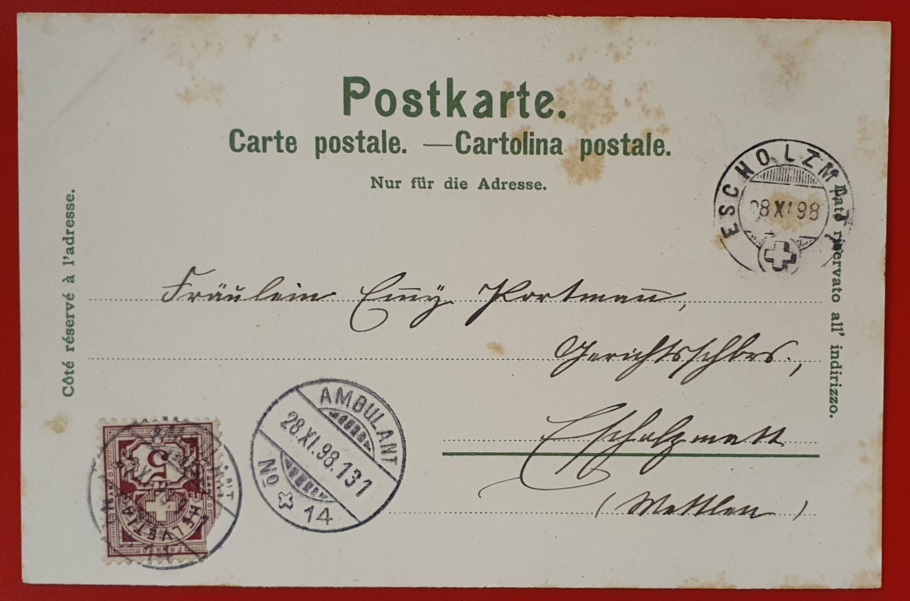 Ansichtskarten: Gruss aus Signau 1898 – Gebraucht aus Kreuzlingen von Rschweiz1 1