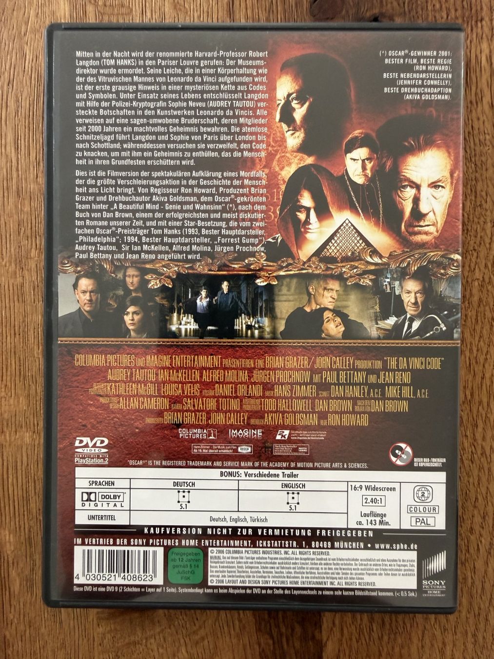 Tous les DVDs: The Da Vinci Code (2006) – D'occasion à Zürich par Gekuu 1