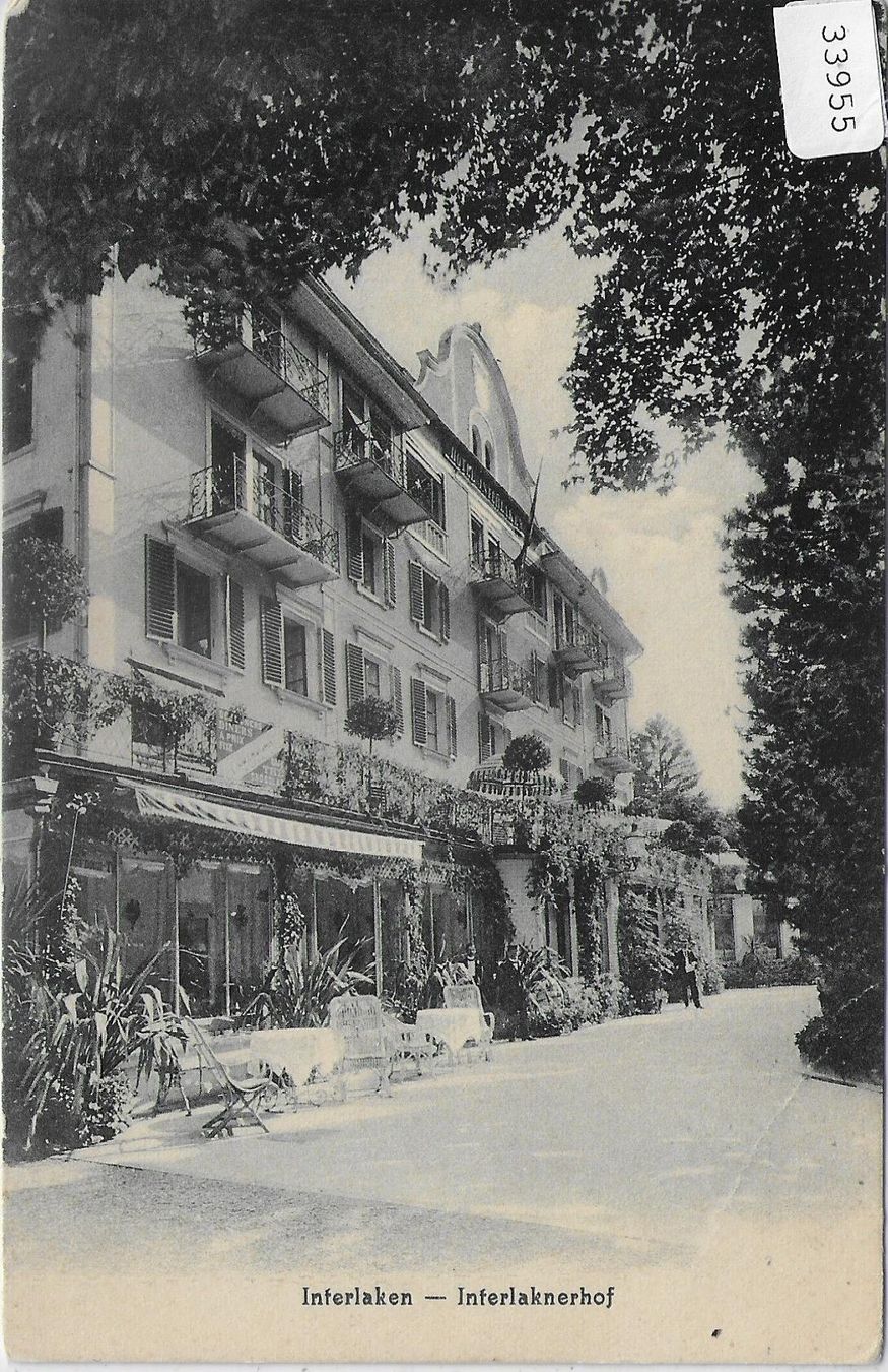 Cartoline postali: Interlaken - Hotel Interlakerhof – Usato da Ettingen venduto da Kartenplanet