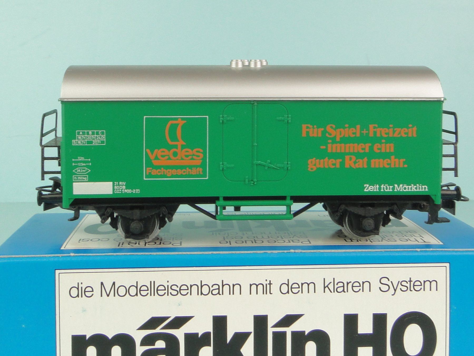 Märklin Modellini di ferrovie: Märklin Vedes Werbewagen – Usato da Bülach venduto da cann11 3