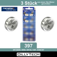 Renata 397 SR726SW Knopfzellenbatterie - 3 Stk.