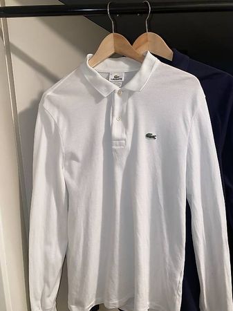 Lacoste Polo langarm,Gr. 4 (M) Weiss ,Original