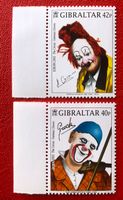 2X Gibraltar Briefmarken mit Ungestempel