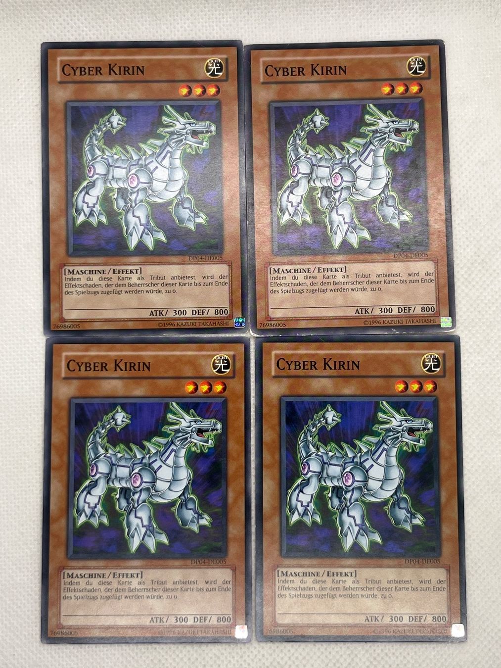 Yugioh Carte collezionabili: Yu-Gi-Oh Cyber Kirin 4x Karten DP04-DE005 – Usato da Hinterkappelen venduto da Kim1992