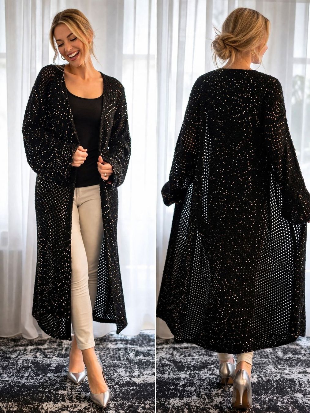 Cappotti: Pailetten Cardigan NEU – Nuovo e nell'imballaggio originale da Zürich venduto da Italy2001