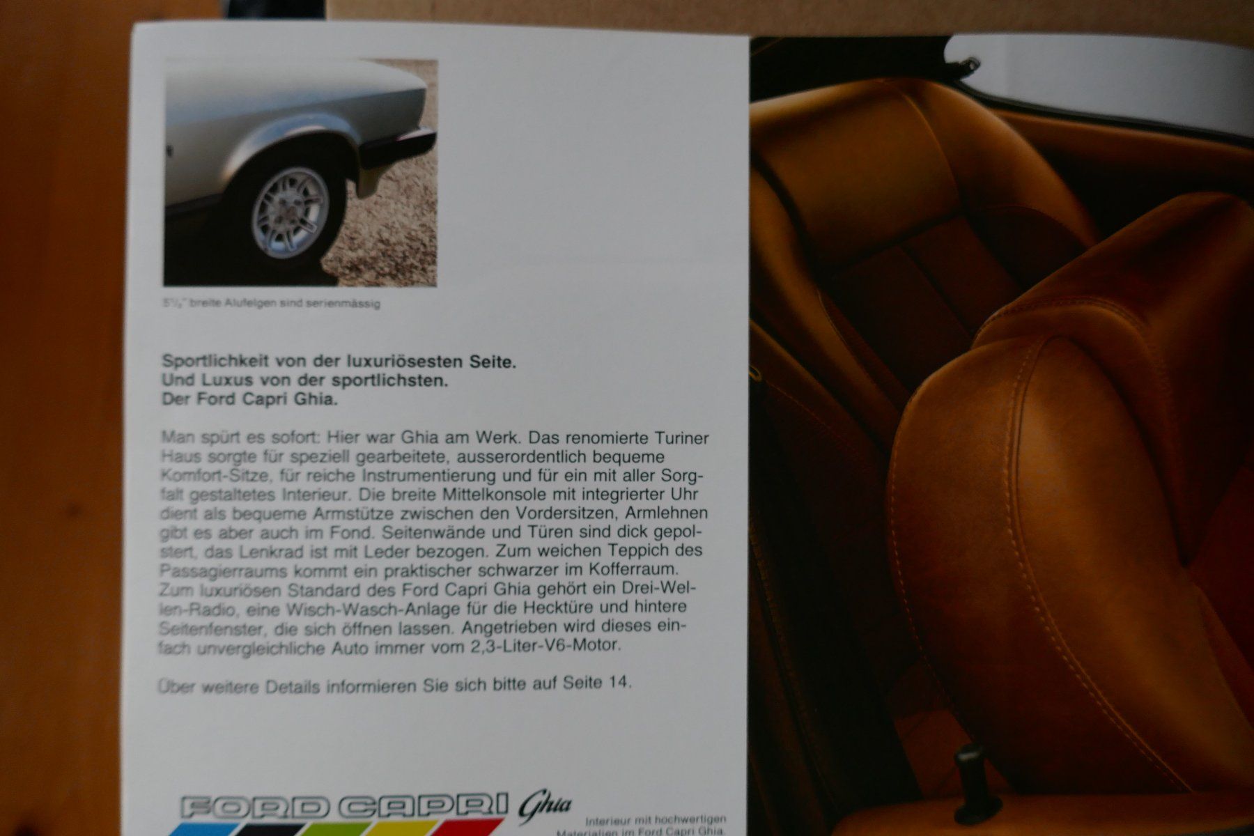 Ford Dokumente: FORD Capri   Originalprospekt – Gebraucht aus Madiswil von ML911 7