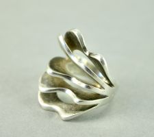 FÄCHERRRING "AUSSERGEWÖHNLICH" SILBER 925. VINTAGE.