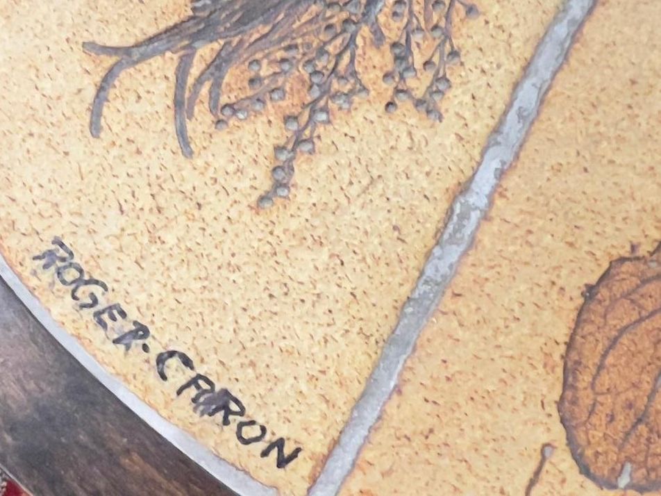Tavoli: Table basse vintage Roger Capron, céramique feuilles. – Usato da Sion venduto da ROBY_ROBY_ROBY 1