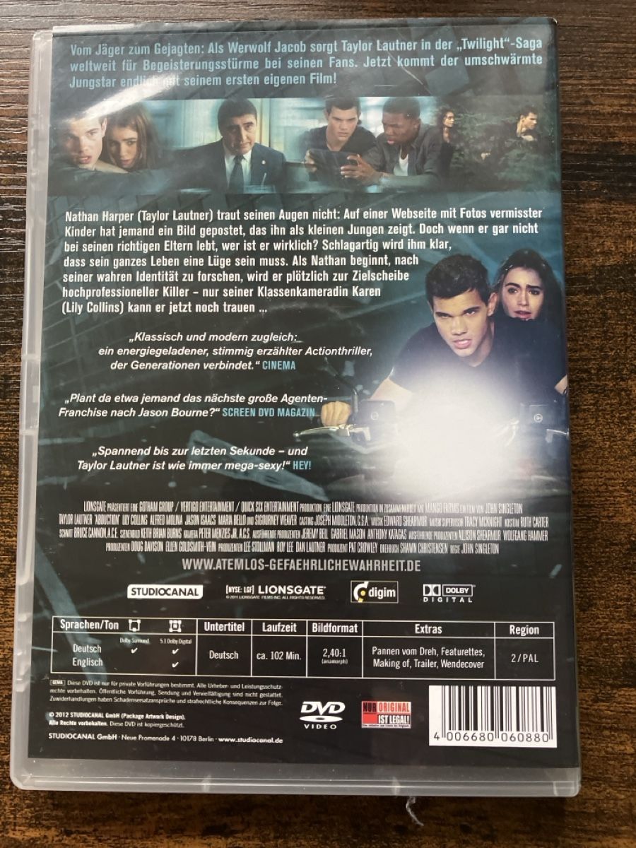 Tutti i DVDs: Atemlos DVD – Usato da Glarus venduto da Jhuber78 1