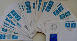 30 Stk 5 Rp mit Kehrdrucken etc, Tag der Briefmarke etc