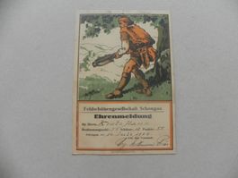 Karte Schützenfest Schongau Kanton LU 1929 Ehrenmeldung