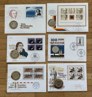 Sammlung Deutschland 6 Münzbriefe