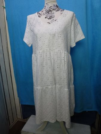 ROMANTIK SOMMERKLEID GR L LOCHMUSTER DURCHSICHTIG LEICHT