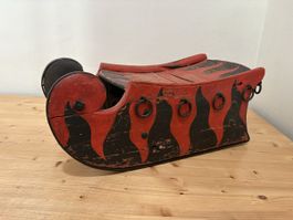 antiker Holzschlitten / Transport Schlitten