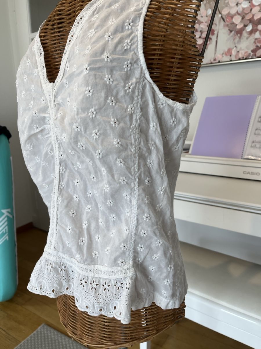 Marella Top: Spitzentop von Marella, Baumwolle, XS – Usato da Solothurn venduto da Bobesch08 3