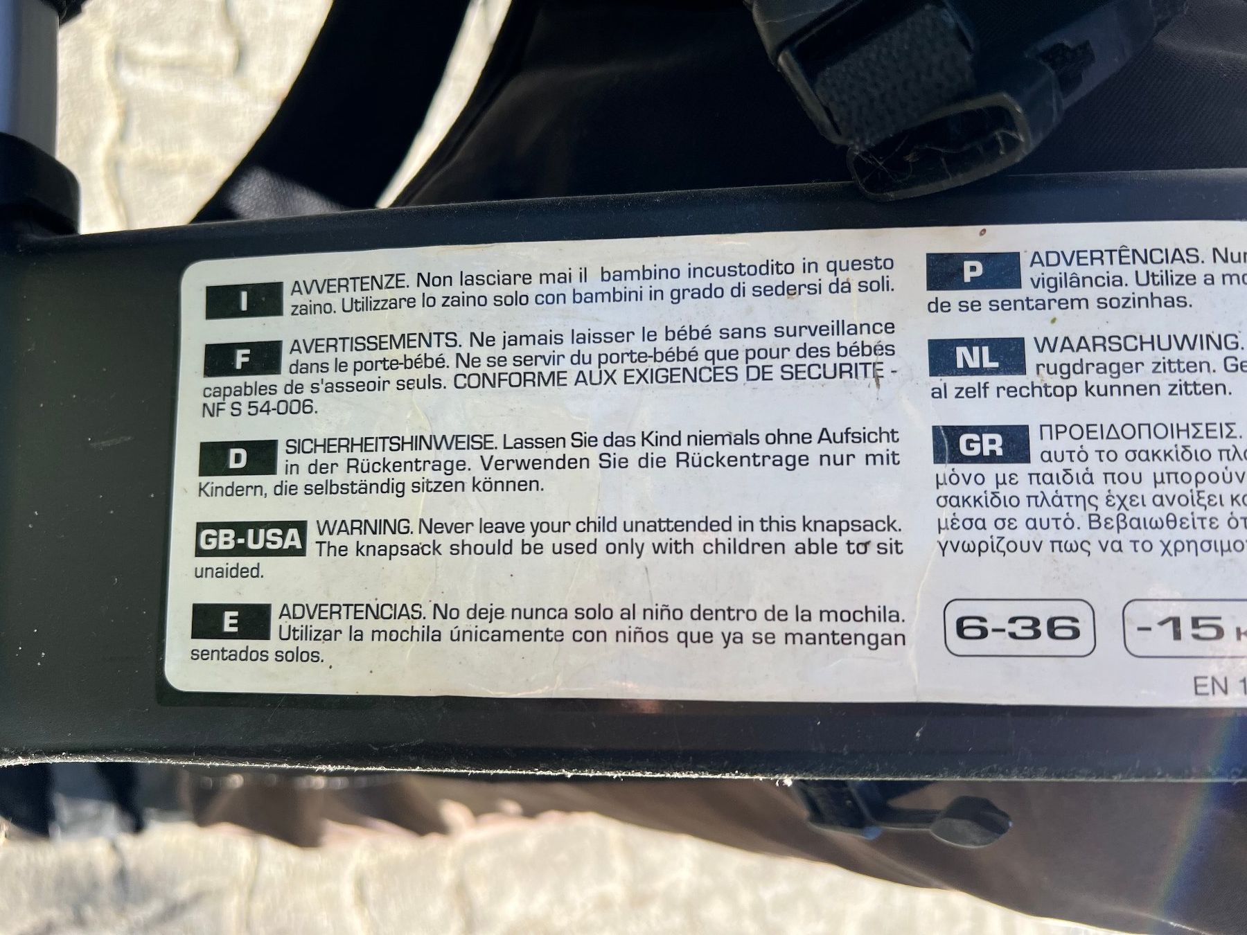 Chicco Marsupi portabebè: Chicco Caddy Rucksack-Tragegestell Rückentrage Kinder – Usato da Wängi venduto da 1einszweidrei23 6