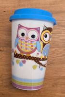 Coffee to go Becher aus Porzellan, Eulen