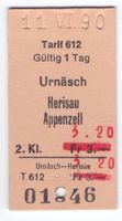 Billette Urnäsch - Herisau - Appenzell