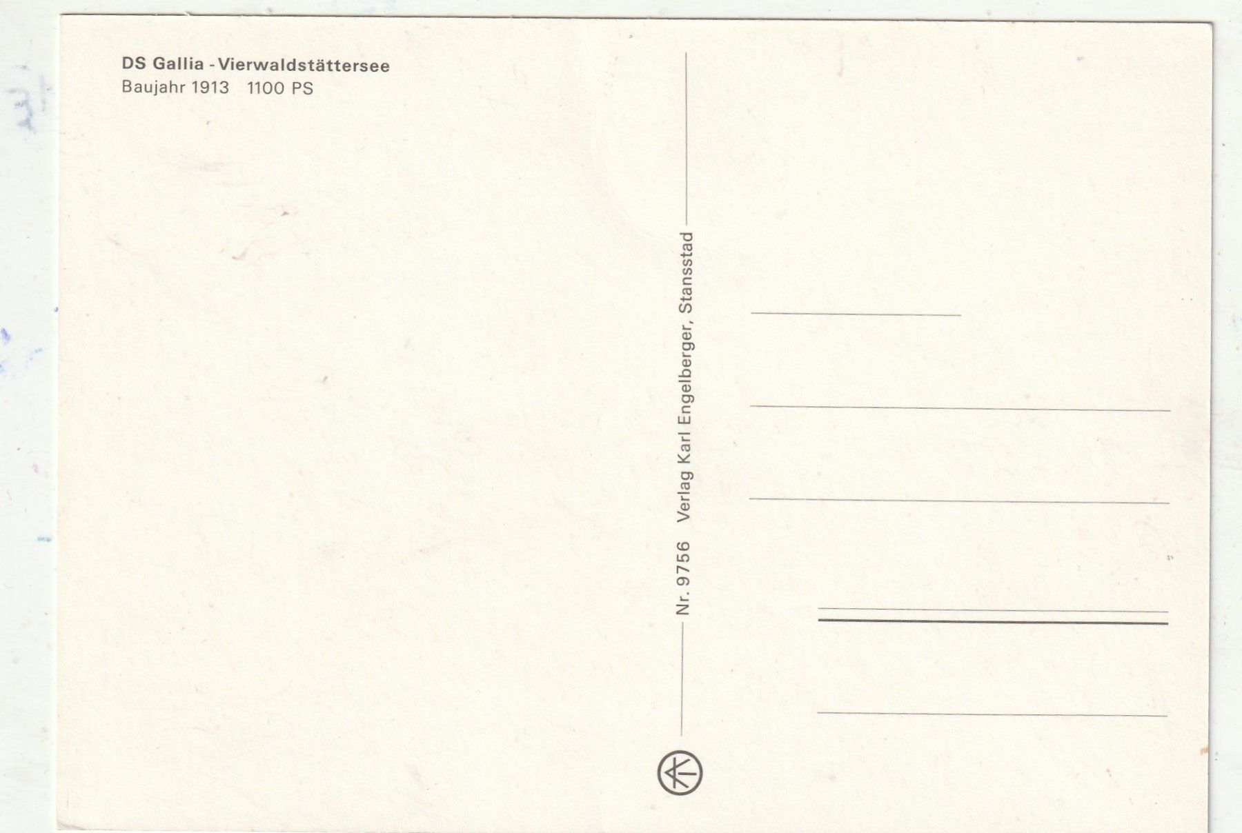 Cartoline postali: Schiff DS Gallia – Usato da Lumbrein venduto da made02 1