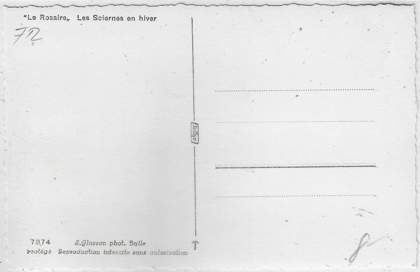 Cartoline postali: "Le Rosaire" Les Sciernes en hiver – Usato da Ettingen venduto da Kartenplanet 1