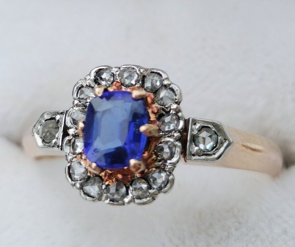 Anelli: Antiker Lolith Diamant 750 18ct Gold Ring – Usato da schwyz venduto da larry91sz 6