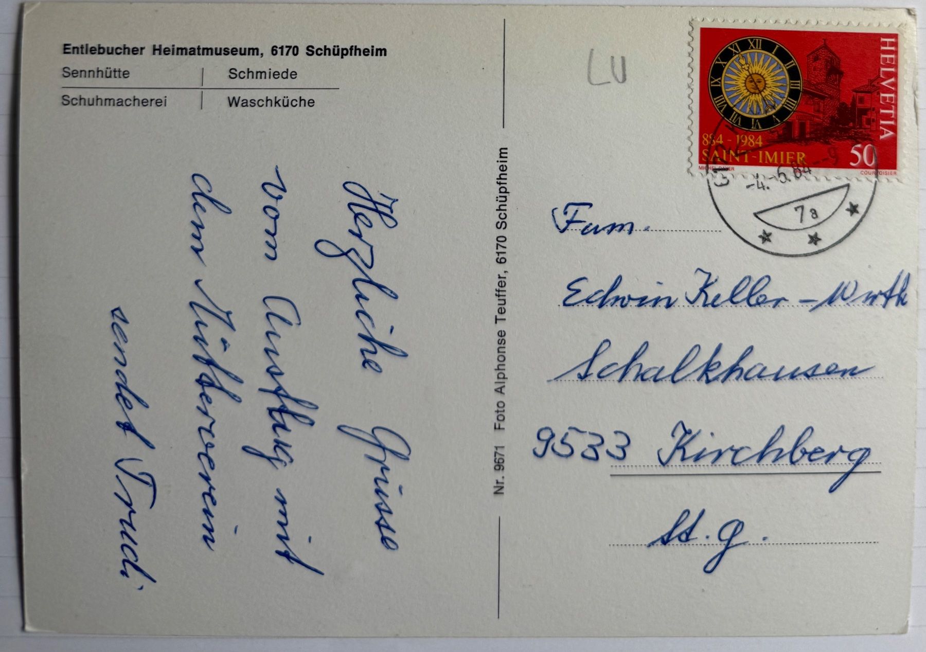 Cartoline postali: AK: Schüpfheim - Entlebucher Heimatmuseum – Usato da Lutry venduto da Ediego 1