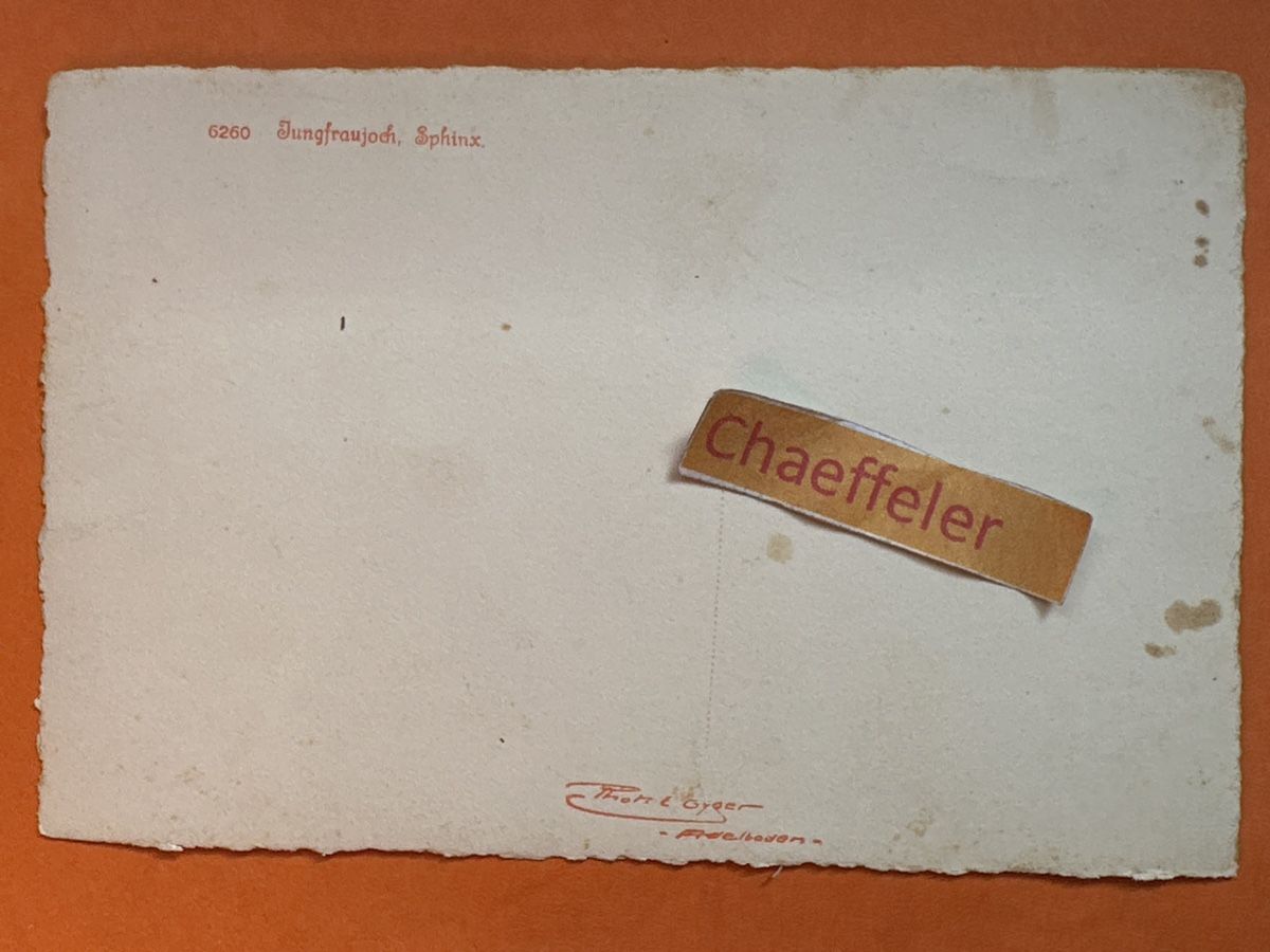 Ansichtskarten: 6260 Jungfraujoch, Sphinx – Gebraucht aus Zürich von Chaeffeler 1