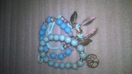 ARMBAND MODESCHMUCK,,3 STÜCK ZUSAMMEN,,HELLBLAU