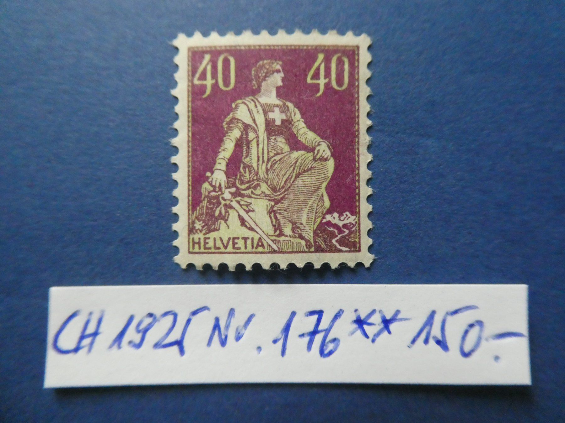 Alle Briefmarken: CH 1925 Nr. 176 postfrisch ** – Gebraucht aus Lausen von Herbamare01