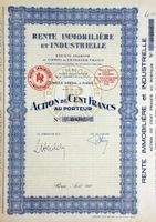 Rente Immobilière et Industrielle, Paris - 1930