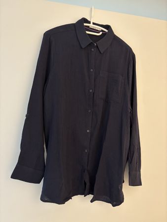 Musslinbluse XL dunkelblau von Cécil