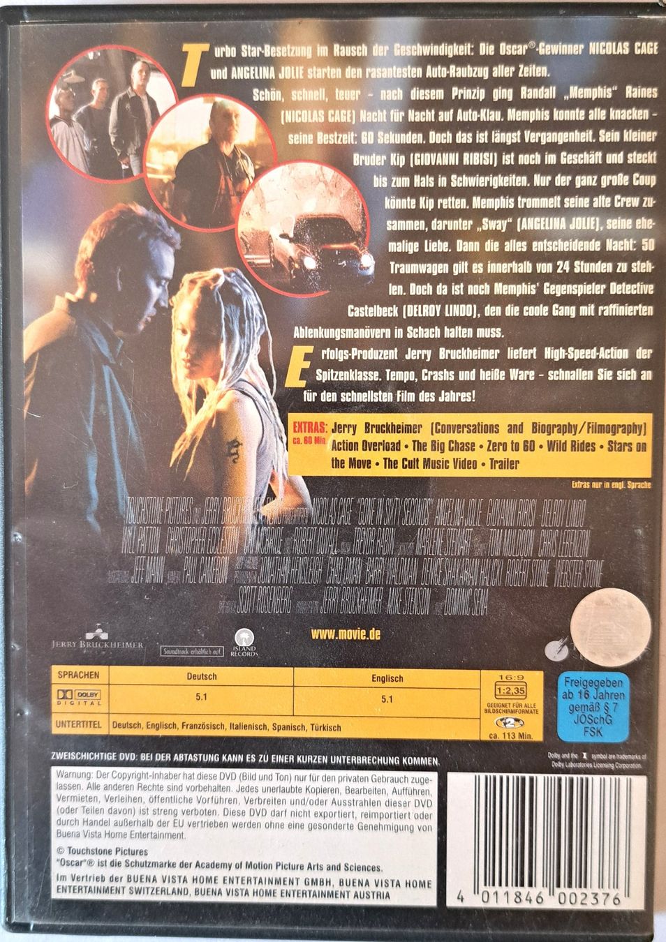 Tutti i DVDs: Nur noch 60 Sekunden – Usato da Tenniken venduto da mik_6mxg 8