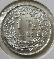 1 Franken 1921 Unz Stgl