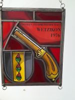 Alte Wappenscheibe, Schützenscheibe Wetzikon 1976 Rarität