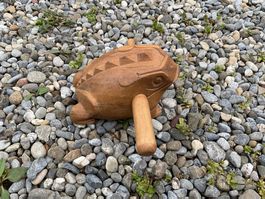 Klangfrosch Holzfrosch Musikinstrument Frosch VERSAND 10.-