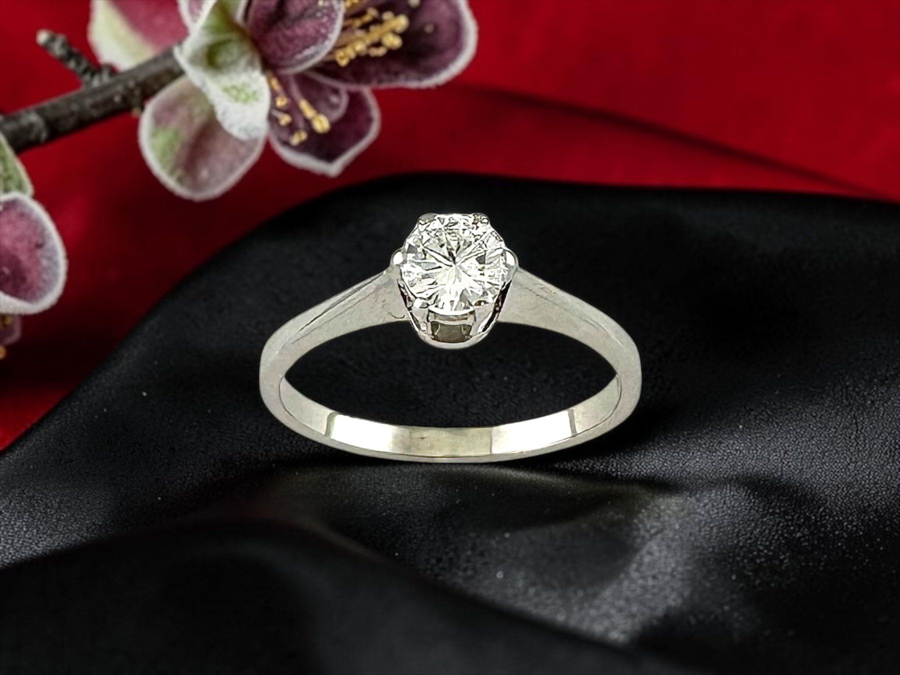 Anelli: Klassisch - eleganter Diamant - Ring, ca. 0.45 ct H/VS – Usato da Zuzwil SG venduto da artimmo