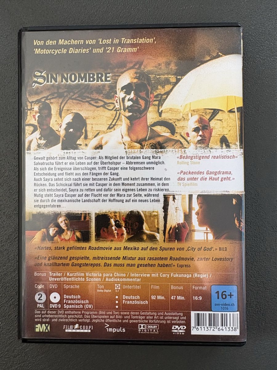 Tutti i DVDs: Sin Nombre DVD guter Zustand – Usato da Münsingen venduto da Rehtre 1