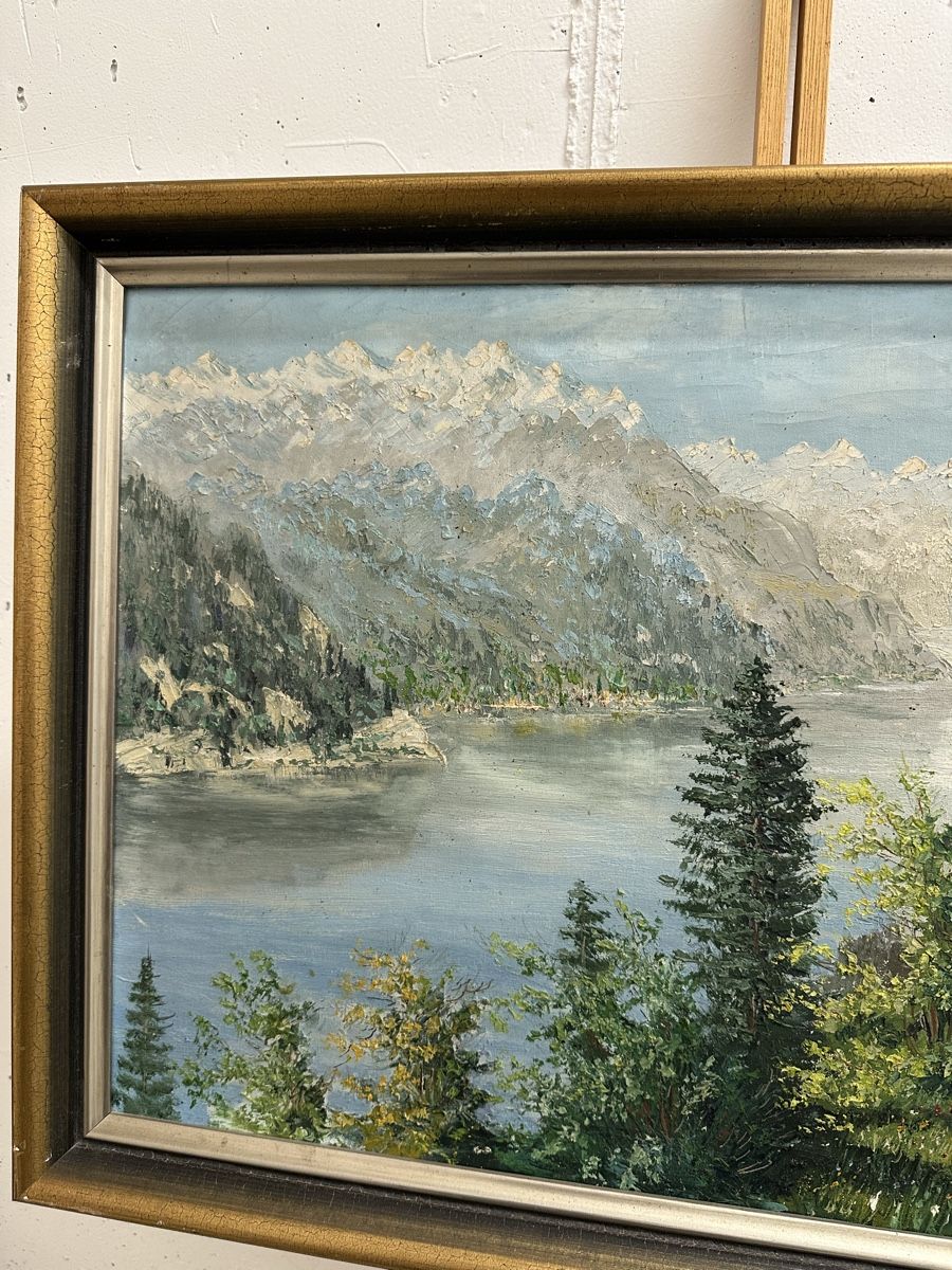 Dipinti: Gemälde mit Alpenlandschaft Natur – Usato da Ebikon venduto da Gaenggeliwaar 3