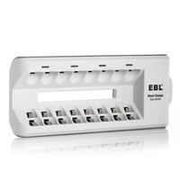 EBL Smart Charger 8 AA/AAA Battery Charger inkl. 4 Batteries
