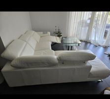 Canapé d'angle en cuir blanc 290x220cm occasion