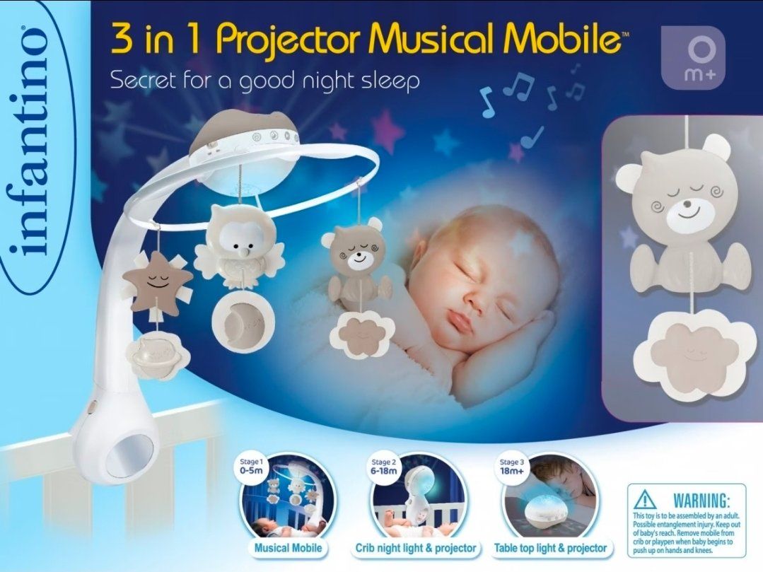 Giocattoli: Infantino Musik Projektor Mobile – Usato da Rotkreuz venduto da Kaffitanteli 2