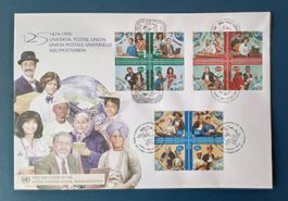 UNO Combo 1999 125 Jahre Weltpostverein Block Mitte Kreuz!