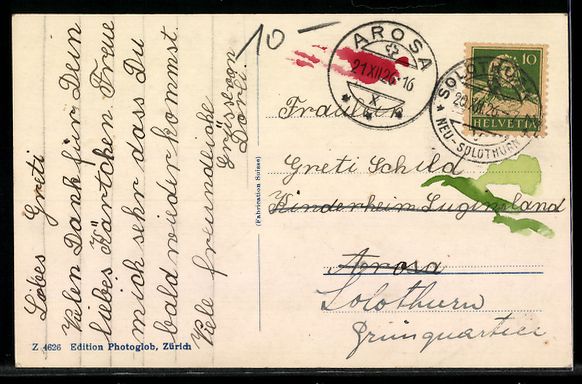 Cartoline postali: AK Solothurn, Hauptgasse – Usato da Berlin venduto da bartko-reher 1
