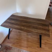 Tisch Holzoptik/Metallbeine 160 x 90 cm