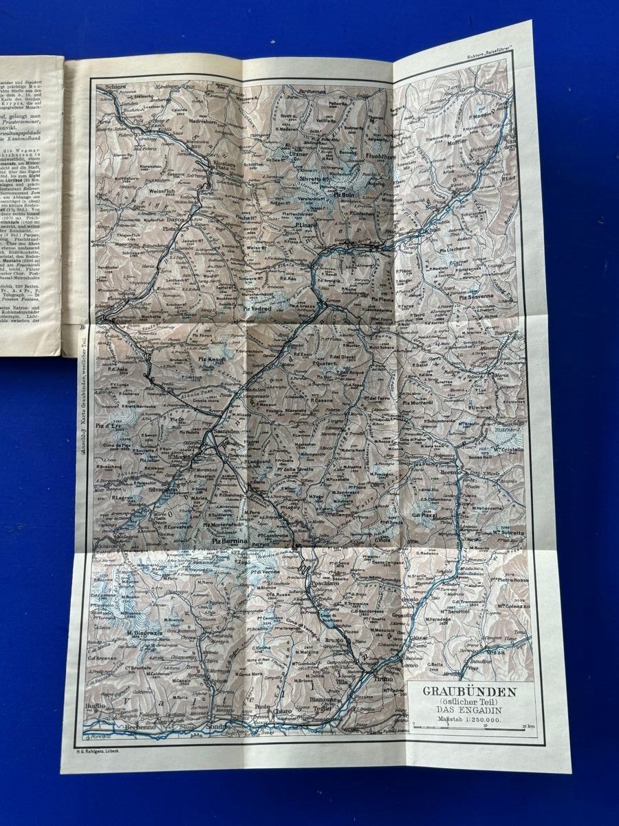 Libri: Engadin Davos und Arosa. Reiseführer. ca 1915 – Usato da Adliswil venduto da buch_und_kunst 2