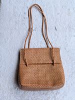 Handtasche Leder geflochten braun Schultertasche