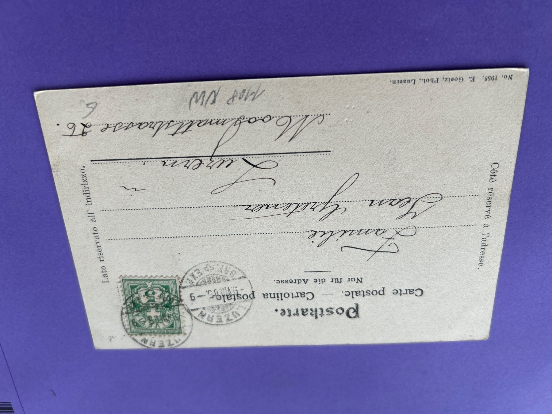 Cartoline postali: Bürgenstock alt Ak 1905 – Usato da Hefenhofen venduto da Bierinder 1