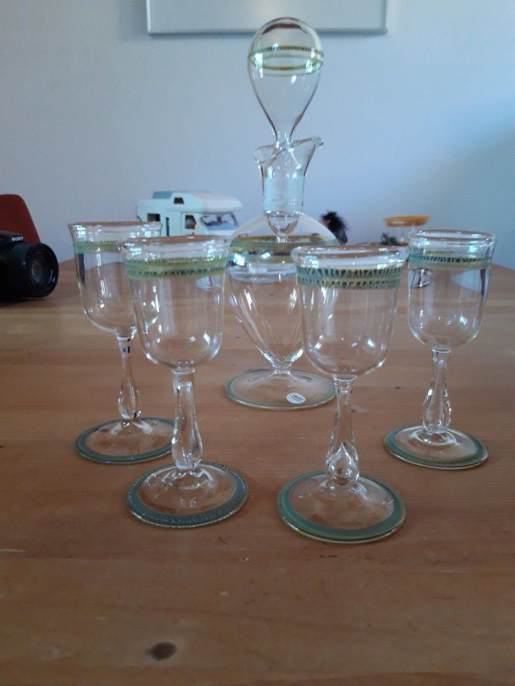 Caraffe: Karaffe & 4 Gläser _burri, handmade – Usato da Näfels venduto da gil_sindamel