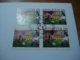 50 Jahre UEFA 2004, FDC Einzel + 4erblock